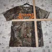 L - Vintage Y2K Code V T-Shirts alabama band spellout across - Brown - L