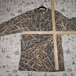 XL - Vintage Y2K Mossy Oak T-Shirts realtree mock neck - Beige - XL