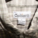 S - Vintage Y2K Carhartt Shirts workwear plaid button - Green - S