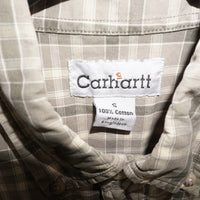 S - Vintage Y2K Carhartt Shirts workwear plaid button - Green - S