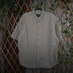 XL - Vintage Y2K Eddie Bauer Shirts plaid button work shirt - Beige - XL
