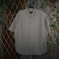 XL - Vintage Y2K Eddie Bauer Shirts plaid button work shirt - Beige - XL