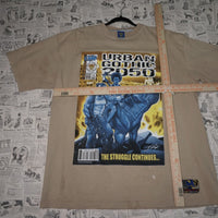 XXL - Vintage Y2K Give Me Face T-Shirts urban gothic 2050 - Beige - XXL