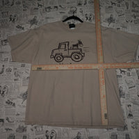 L - Vintage Y2K Hybrid T-Shirts haulin a*s innuendo funny - Beige - L