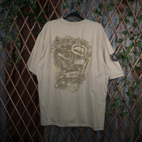 XXXL - Vintage Y2K Ecko Unltd T-Shirts snake grunge tribal - Beige - XXXL
