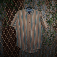 L - Vintage Y2K Chaps Ralph Lauren Shirts stripe button - Brown - L