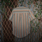 L - Vintage Y2K Chaps Ralph Lauren Shirts stripe button - Brown - L