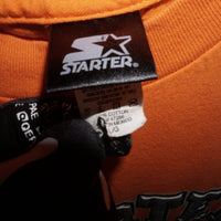 L - Vintage Y2K Starter T-Shirts star logo metallic chrome - Orange - L