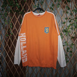 XXL - Vintage Y2K American Vintage T-Shirts embroider lion - Orange - XXL