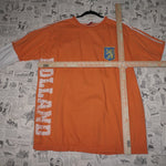 XXL - Vintage Y2K American Vintage T-Shirts embroider lion - Orange - XXL