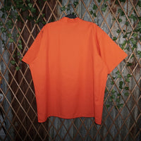 XXL - Vintage Y2K Ben Davis Shirts workwear zip collar polo - Orange - XXL