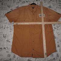 XXL - Vintage Y2K Harley-davidson Shirts button lightweight - Orange - XXL