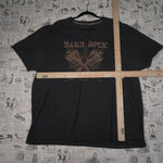 XXL - Vintage Y2K Hard Rock Cafe T-Shirts raw hem grunge - Gray - XXL