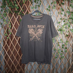 XXL - Vintage Y2K Hard Rock Cafe T-Shirts raw hem grunge - Gray - XXL