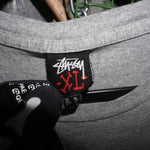 XL - Vintage Y2K Stussy T-Shirts cursive logo skate surf - Gray - XL