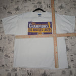 L - Vintage Y2K Nba T-Shirts champions los angeles lakers - White - L