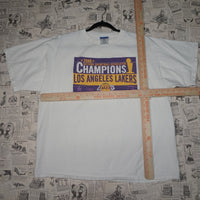 L - Vintage Y2K Nba T-Shirts champions los angeles lakers - White - L