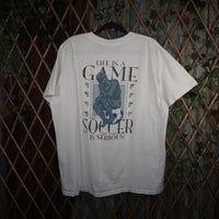 XL - Vintage Y2K American Vintage T-Shirts life game soccer - White - XL