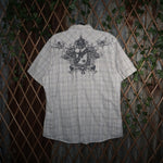 XL - Vintage Y2K American Vintage Shirts button plaid grunge - White - XL