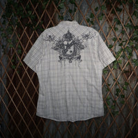 XL - Vintage Y2K American Vintage Shirts button plaid grunge - White - XL