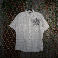 XL - Vintage Y2K American Vintage Shirts button plaid grunge - White - XL