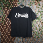 L - Vintage Y2K Element T-Shirts spellout across chest skate - Black - L