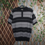 M - Vintage Y2K Fb County Shirts charlie brown stripe polo - Gray - M