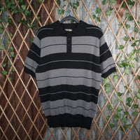 M - Vintage Y2K Fb County Shirts charlie brown stripe polo - Gray - M