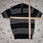 M - Vintage Y2K Fb County Shirts charlie brown stripe polo - Gray - M