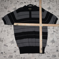 M - Vintage Y2K Fb County Shirts charlie brown stripe polo - Gray - M