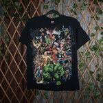 M - Vintage Y2K Marvel T-Shirts hulk iron man quicksilver - Black - M