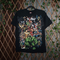 M - Vintage Y2K Marvel T-Shirts hulk iron man quicksilver - Black - M