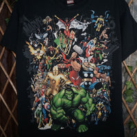 M - Vintage Y2K Marvel T-Shirts hulk iron man quicksilver - Black - M