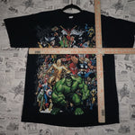 M - Vintage Y2K Marvel T-Shirts hulk iron man quicksilver - Black - M