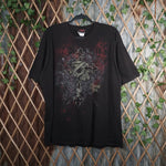 XXL - Vintage Y2K Miami Ink T-Shirts skull cross grunge - Black - XXL