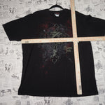 XXL - Vintage Y2K Miami Ink T-Shirts skull cross grunge - Black - XXL