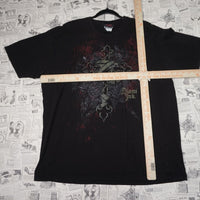 XXL - Vintage Y2K Miami Ink T-Shirts skull cross grunge - Black - XXL