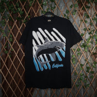 XL - Vintage Y2K Delta T-Shirts california shark stripes - Black - XL