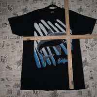 XL - Vintage Y2K Delta T-Shirts california shark stripes - Black - XL