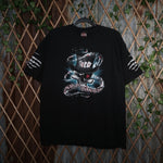 XL - Vintage Y2K Harley-davidson T-Shirts skull skeleton - Black - XL