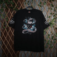 XL - Vintage Y2K Harley-davidson T-Shirts skull skeleton - Black - XL