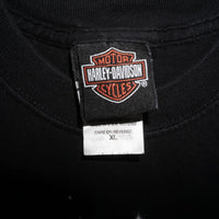XL - Vintage Y2K Harley-davidson T-Shirts skull skeleton - Black - XL