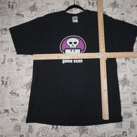 L - Vintage Y2K American Vintage T-Shirts mario bros parody - Black - L