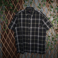 XL - Vintage Y2K Dickies Shirts plaid button boxy fit - Black - XL