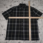 XL - Vintage Y2K Dickies Shirts plaid button boxy fit - Black - XL