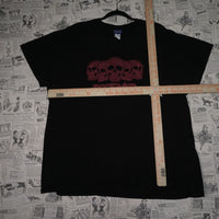 XL - Vintage Y2K Rock Band T-Shirts skull logos spellout - Black - XL
