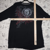 Vintage Y2K American Vintage T-Shirts grunge ribbed waffle - Black