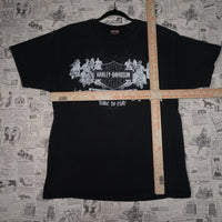 L - Vintage Y2K Harley-davidson T-Shirts brotherhood time - Black - L