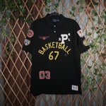 L - Vintage Y2K Polo Ralph Lauren Shirts basketball heritag - Black - L
