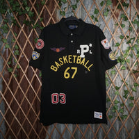 L - Vintage Y2K Polo Ralph Lauren Shirts basketball heritag - Black - L